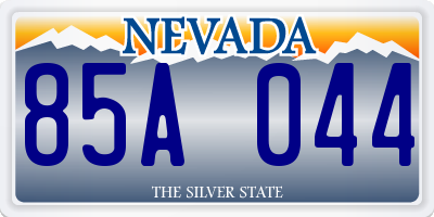 NV license plate 85A044