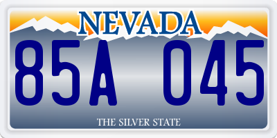 NV license plate 85A045