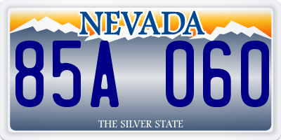 NV license plate 85A060