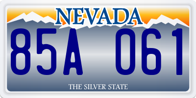 NV license plate 85A061