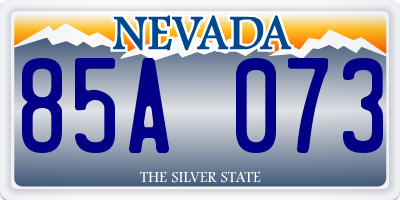 NV license plate 85A073