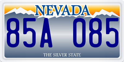 NV license plate 85A085