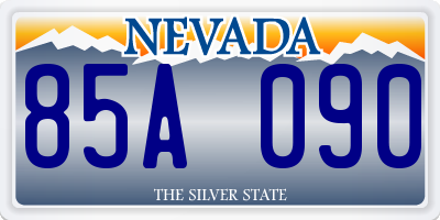 NV license plate 85A090