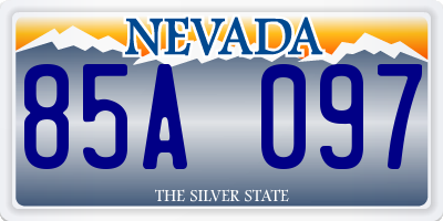 NV license plate 85A097