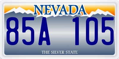 NV license plate 85A105