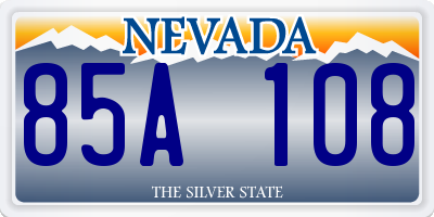 NV license plate 85A108