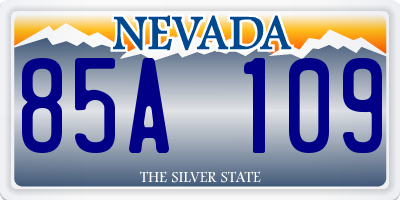 NV license plate 85A109