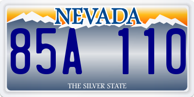 NV license plate 85A110
