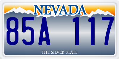 NV license plate 85A117