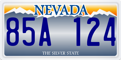 NV license plate 85A124