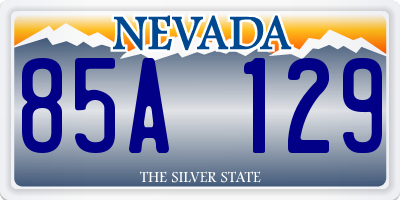 NV license plate 85A129