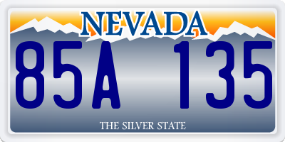 NV license plate 85A135