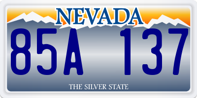 NV license plate 85A137