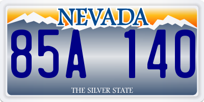 NV license plate 85A140