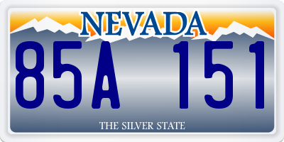 NV license plate 85A151