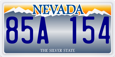 NV license plate 85A154