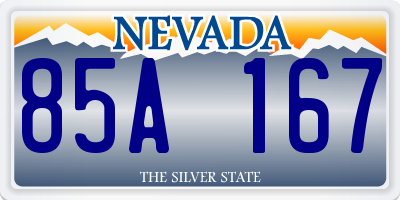 NV license plate 85A167