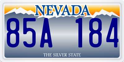 NV license plate 85A184