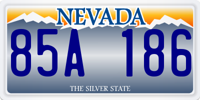 NV license plate 85A186
