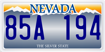 NV license plate 85A194