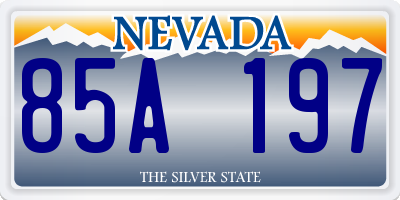 NV license plate 85A197
