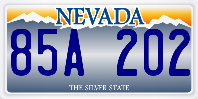 NV license plate 85A202