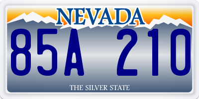 NV license plate 85A210
