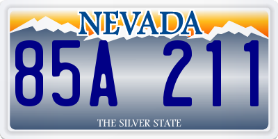 NV license plate 85A211