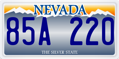 NV license plate 85A220