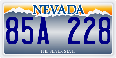 NV license plate 85A228