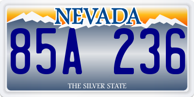 NV license plate 85A236