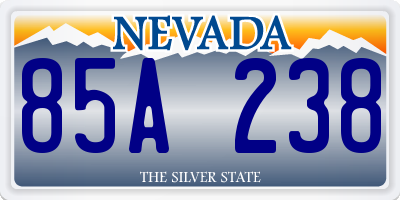 NV license plate 85A238