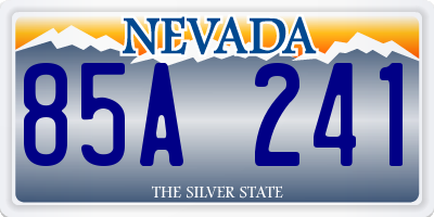 NV license plate 85A241