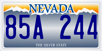 NV license plate 85A244