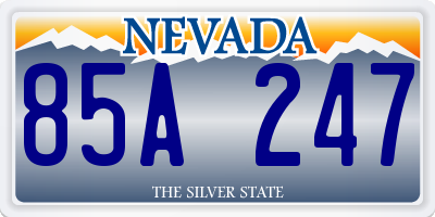 NV license plate 85A247