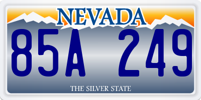 NV license plate 85A249