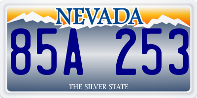 NV license plate 85A253
