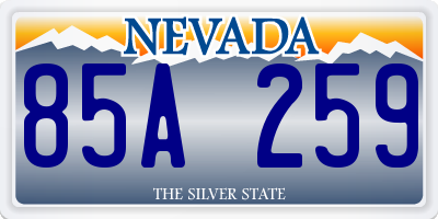NV license plate 85A259