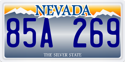 NV license plate 85A269