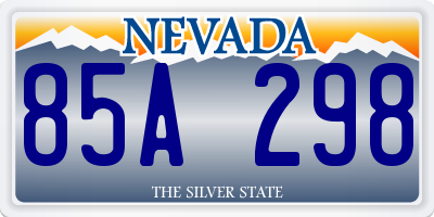 NV license plate 85A298