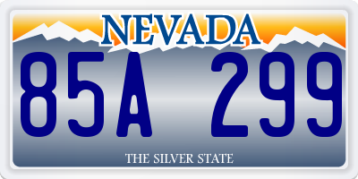 NV license plate 85A299