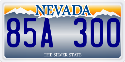 NV license plate 85A300