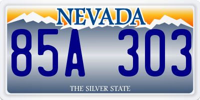 NV license plate 85A303