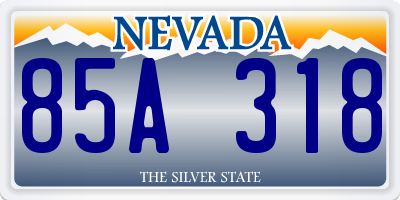 NV license plate 85A318