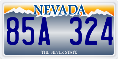 NV license plate 85A324