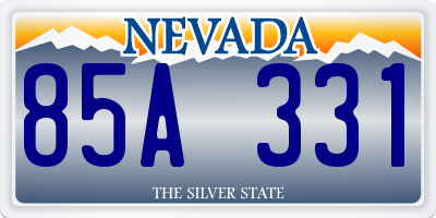 NV license plate 85A331