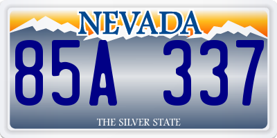 NV license plate 85A337