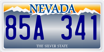 NV license plate 85A341