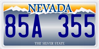 NV license plate 85A355