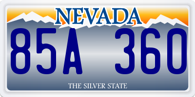 NV license plate 85A360